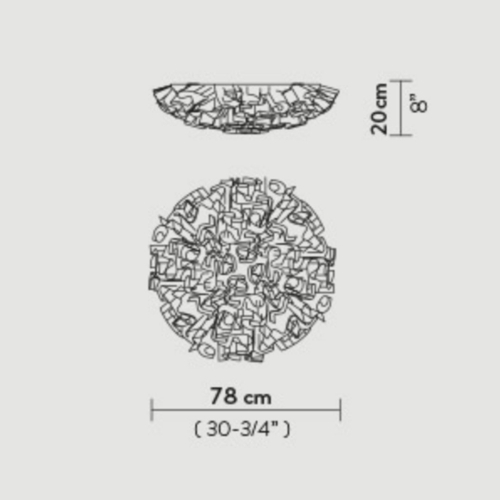 Lampa sufitowa Veli L Silver