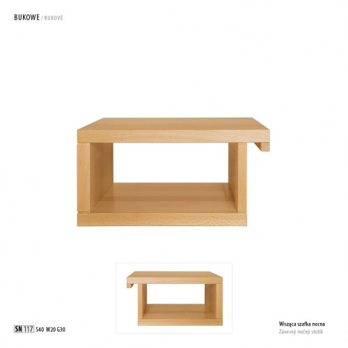 Szafka nocna bukowa SN117