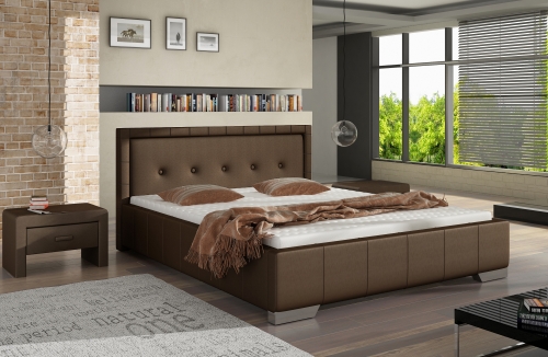 Łóżko 80277 z pojemnikiem, rama metalowa 160x200