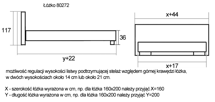 łóżko tapicerowane M&K Foam 80272